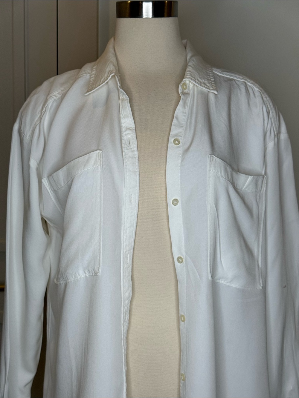 Classic White Button-Up Shirt